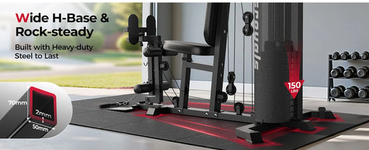 Full Body Home Gym Machine – 150 LB Weight Stack