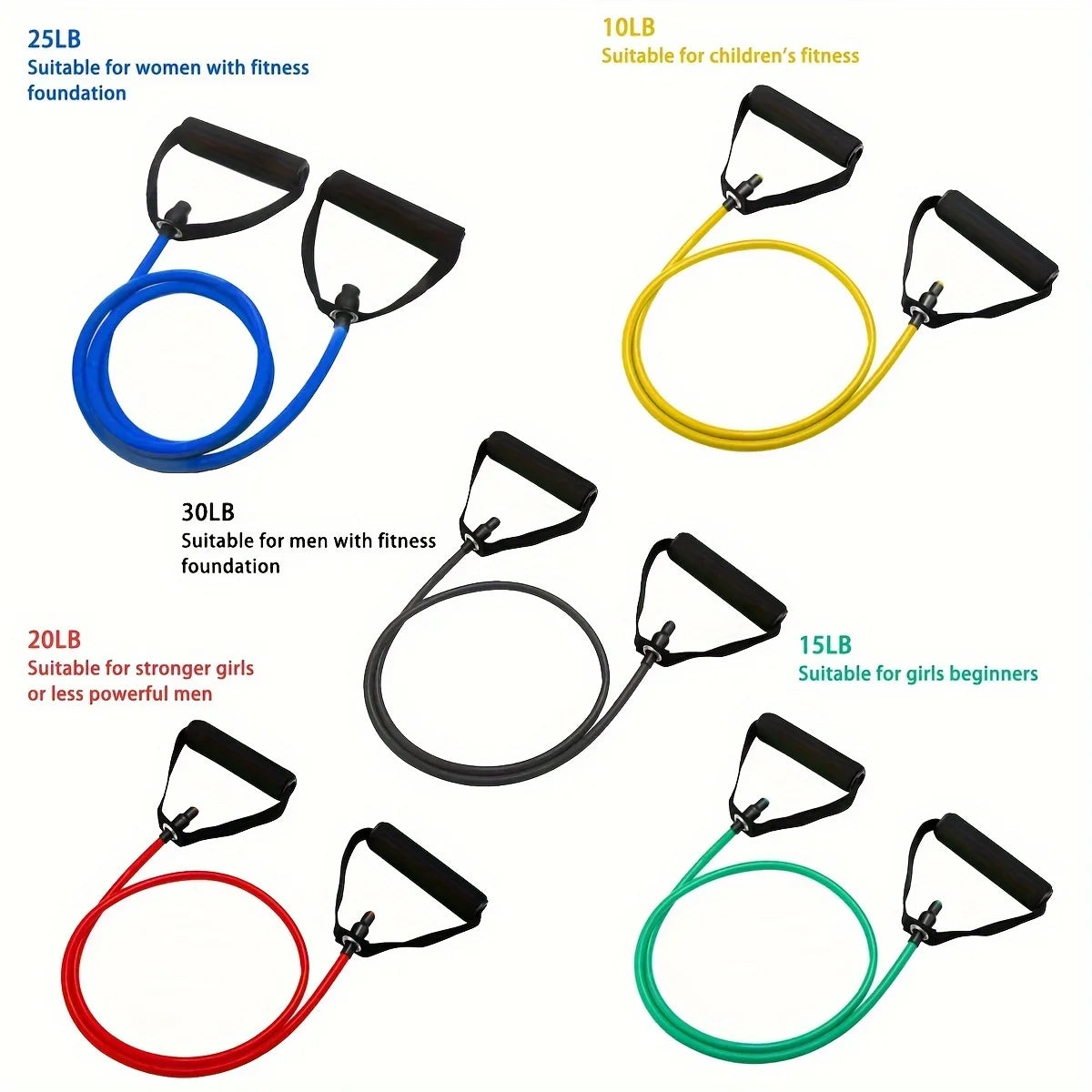 Resistance Bands With Handles – Exercise Bands for Men & Women, Strength Training at Home
