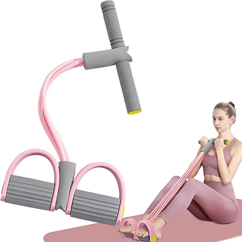 4-Tube Resistance Band Set – Full Body Home Gym Training
