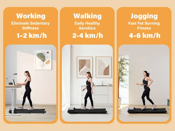 Home Walking Pad Treadmill – 300 LB Capacity, 2.5 HP, LCD Display