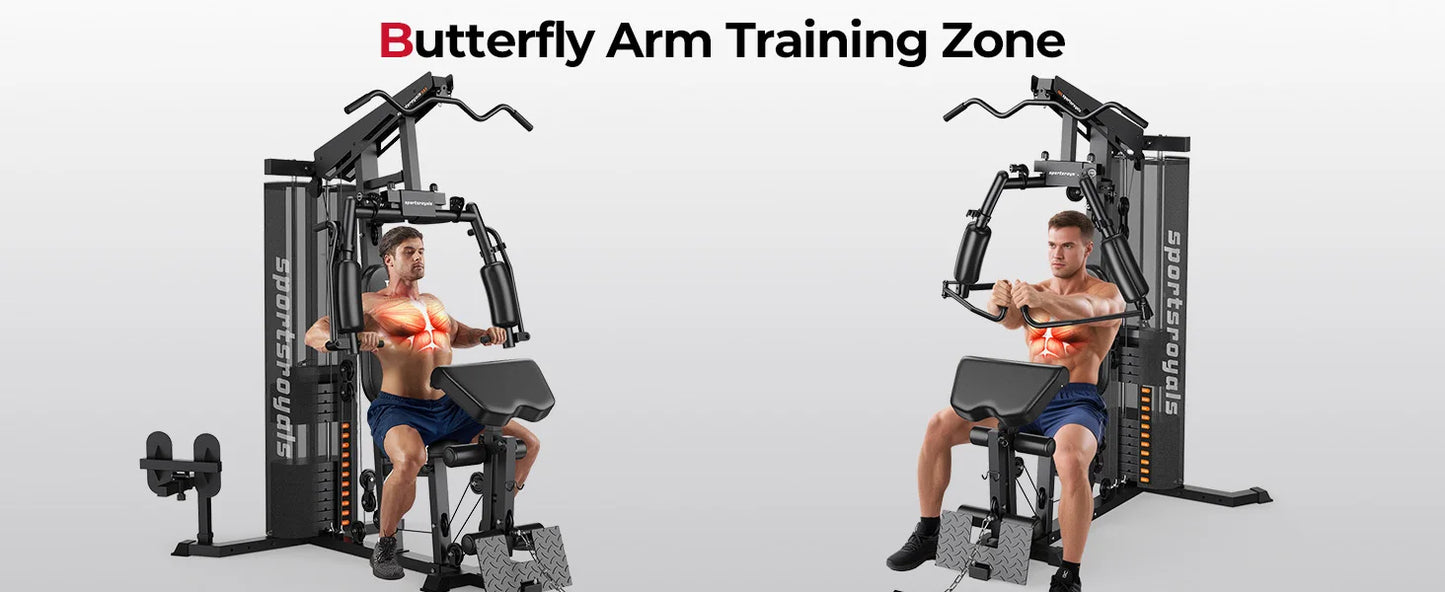 Full Body Home Gym Machine – 150 LB Weight Stack